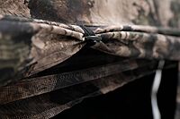 BOG Grave Digger Standing Height Ground Blind Mossy Oak with StealthZip Silent Zippers, StealthTrac Silent Windows