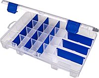 Flambeau Outdoors Tackle Box 4004 Fishing - Includes 15 Dividers, 20 Compartments, Clear Fishing Lure Organizer