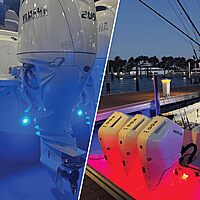 shadow-caster SCR-16 LED Underwater Boat Light - Dual Color Blue/White Combo - Bronze Housing - 60W Suface Mount