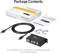 StarTech.com Mountable 4 Port Rugged Industrial USB Hub (ST4200USBM)