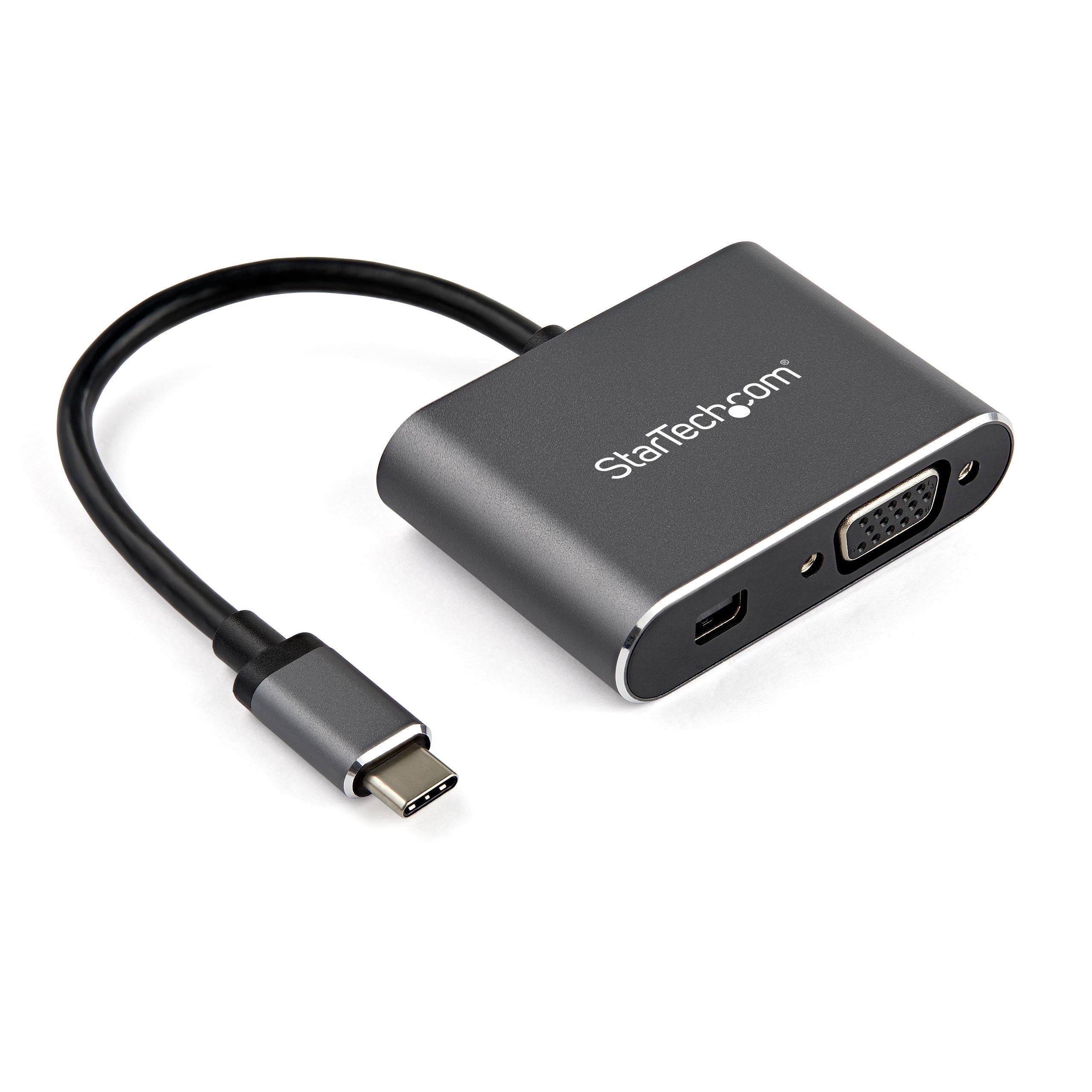 StarTech.com USB C Multiport Video Adapter - USB-C to 4K 60Hz Mini DisplayPort 1.2 or 1080p VGA Monitor Adapter
