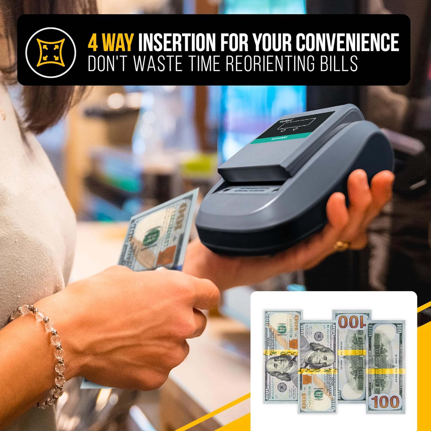 KOLIBRI All-Orientation Portable Counterfeit Bill Detector