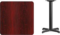 Flash Furniture Square Hospitality Table With X-Style Base, 31-3/16inH x 30inW x 30inD