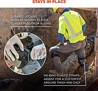 Ergodyne ProFlex 360 Knee Pad, Hinged Design, Hard Shell, Non-Marring Rubber Cap, Extra Large