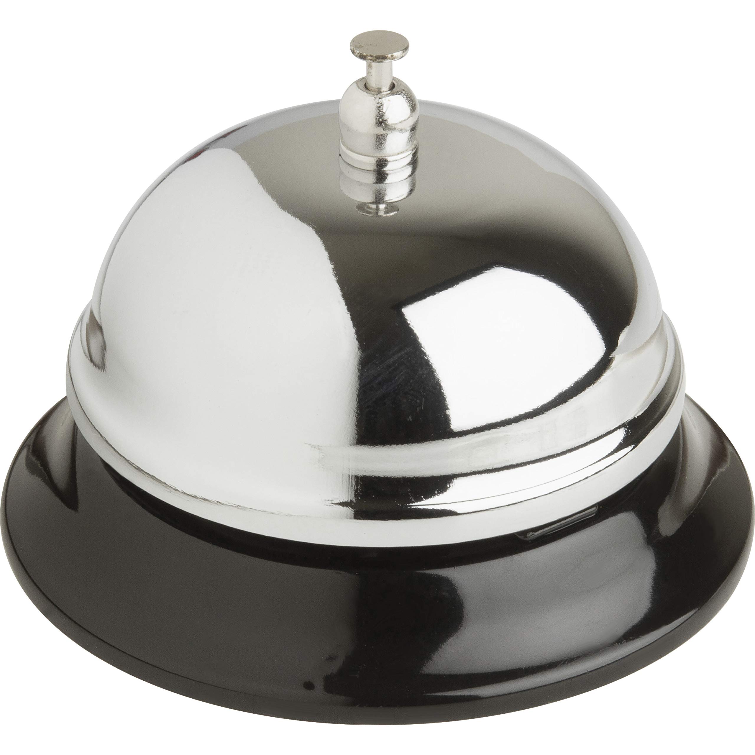 Sparco Nickel-Plated Chromed Steel Call Bell, Silver/Black
