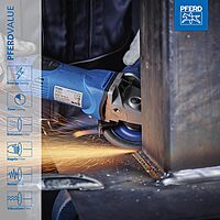 PFERD POLIFAN®-Curve Radial Type Flap Disc - 6" x 7/8" Thread, 40 Grit Zirconia