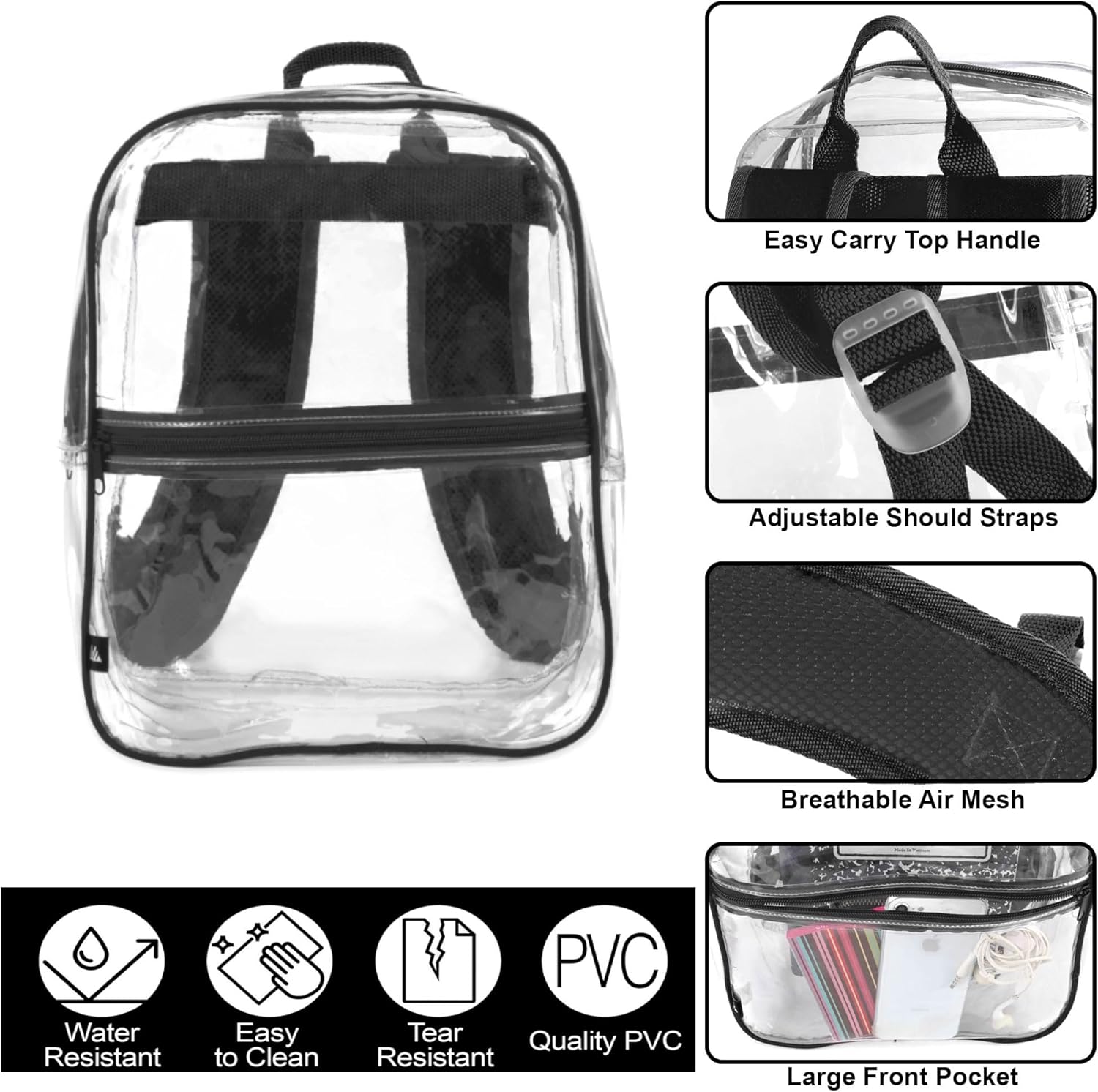 TRAILMAKER Mini Clear Stadium-Approved Backpack