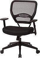 Office Star Air Grid Mid-Back Mesh Chair, Black - 20.5 x 19.5 x 42 in
