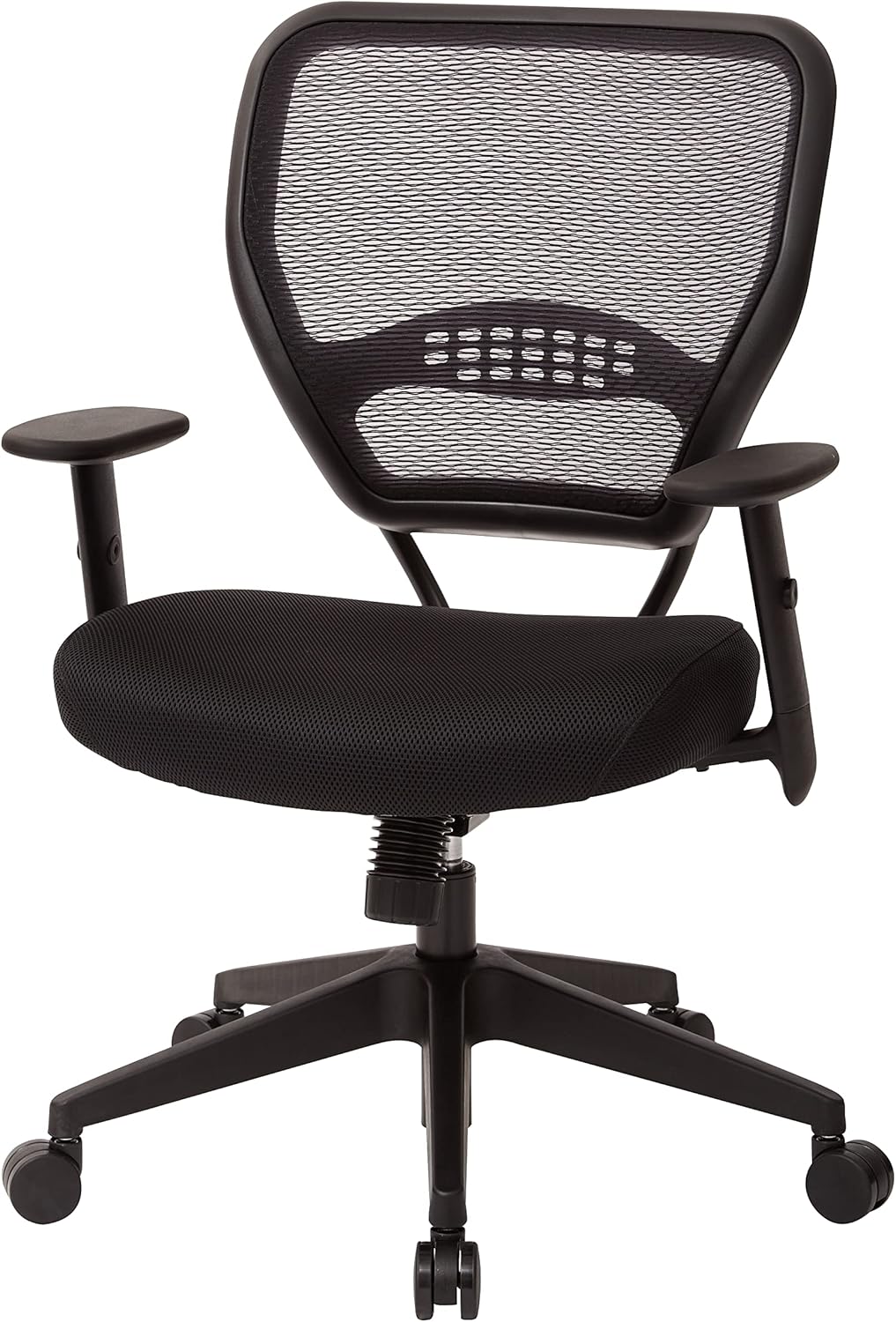 Office Star Air Grid Mid-Back Mesh Chair, Black - 20.5 x 19.5 x 42 in