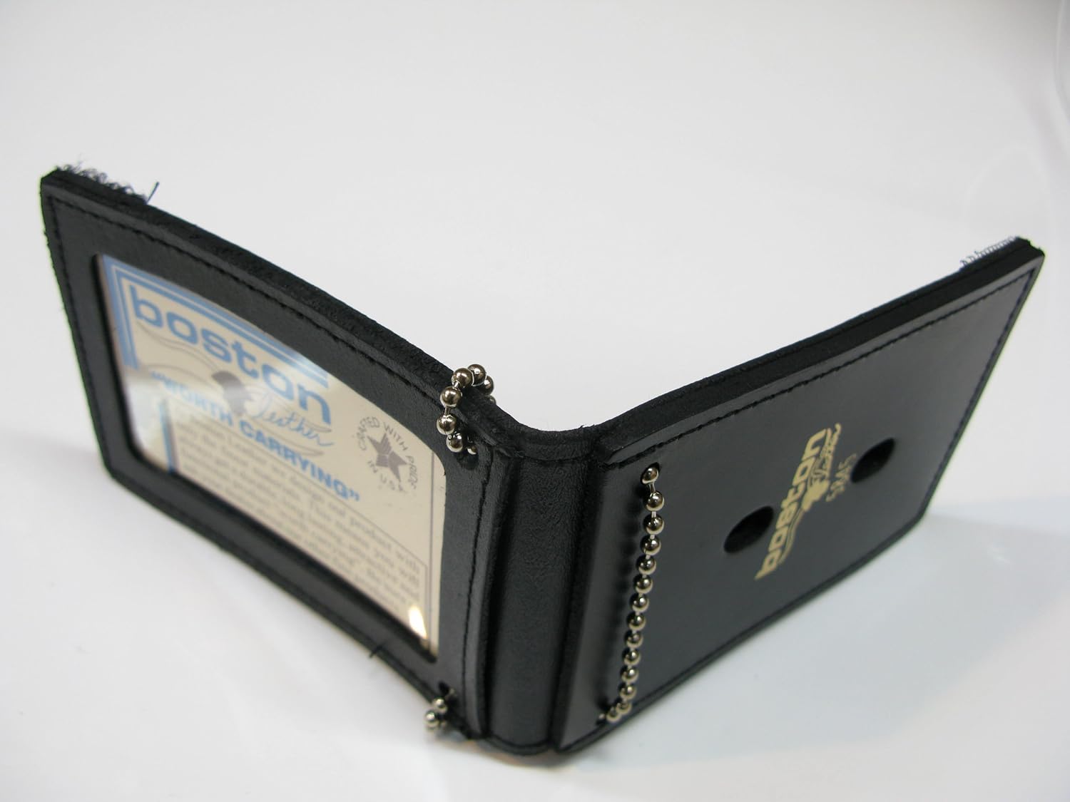 Boston Leather Neck, Pocket, Belt ID and Badge Holder - 5845NPB-1