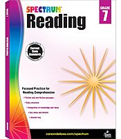 Spectrum Reading Comprehension Grade 7, Ages 12 to 13, 7th Grade Reading Comprehension Workbooks Covering Nonfiction and Fiction Passages, Analyzing and Summarizing Story Structure
