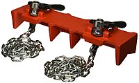 RIDGID 40220 461 Straight Pipe Welding Vise, 1/2-inch to 8-inch Pipe Welding Clamp,Red,Small