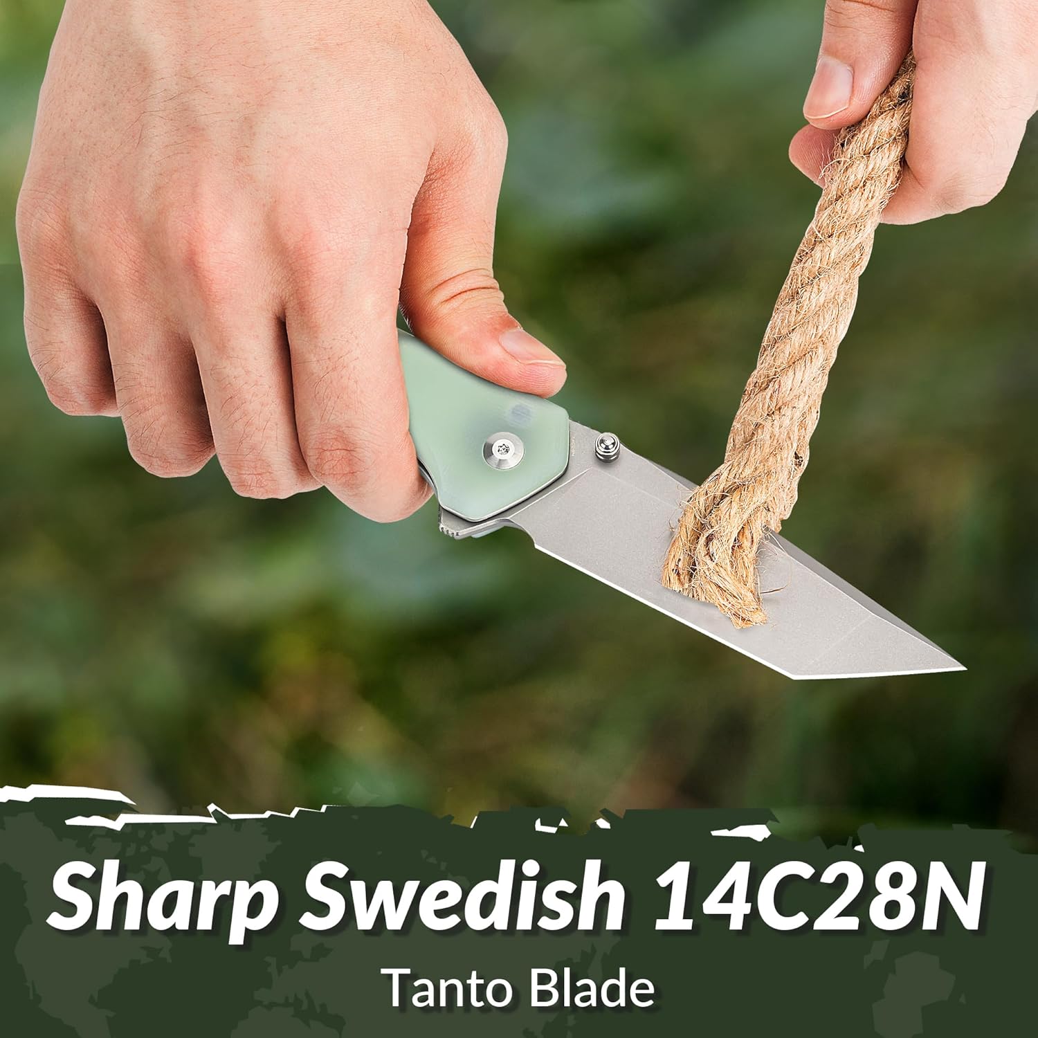 CIVIVI Brazen Folding Knife, Button Lock Pocket Knife with 3.46'' Swedish 14C28N Tanto Blade - LOW-PROFILE