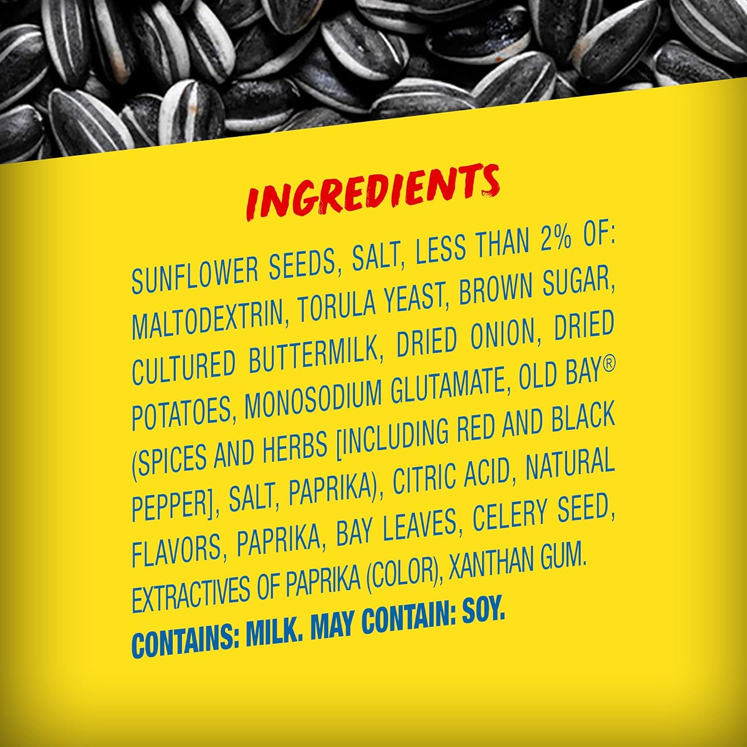BIGS Sunflower Seeds, Old Bay Seasoned Flavor, 5.35 oz. (Pack of 12)