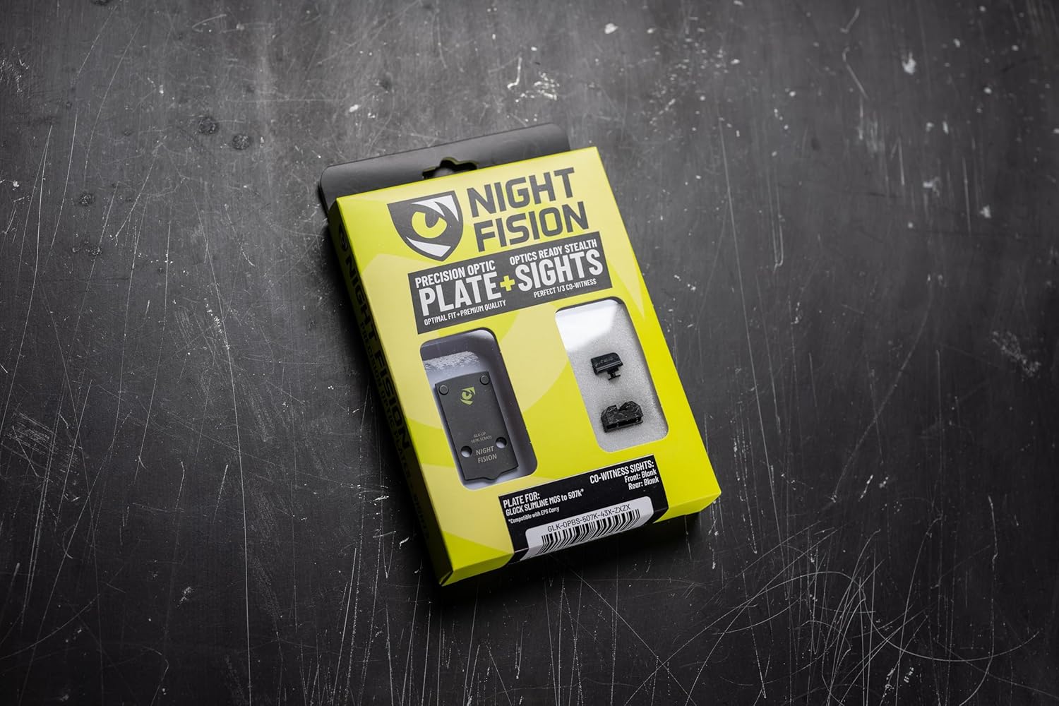 Optic Plate and Co-Witness Sight Set Compatible with Holosun 507K x2 or 407K to Glock 43X/48 MOS Models