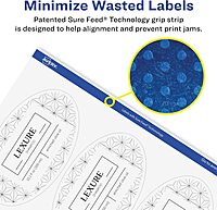 AVERY Matte White Removable Oval Labels, Sure Feed Technology, 4.25" x 2.5"