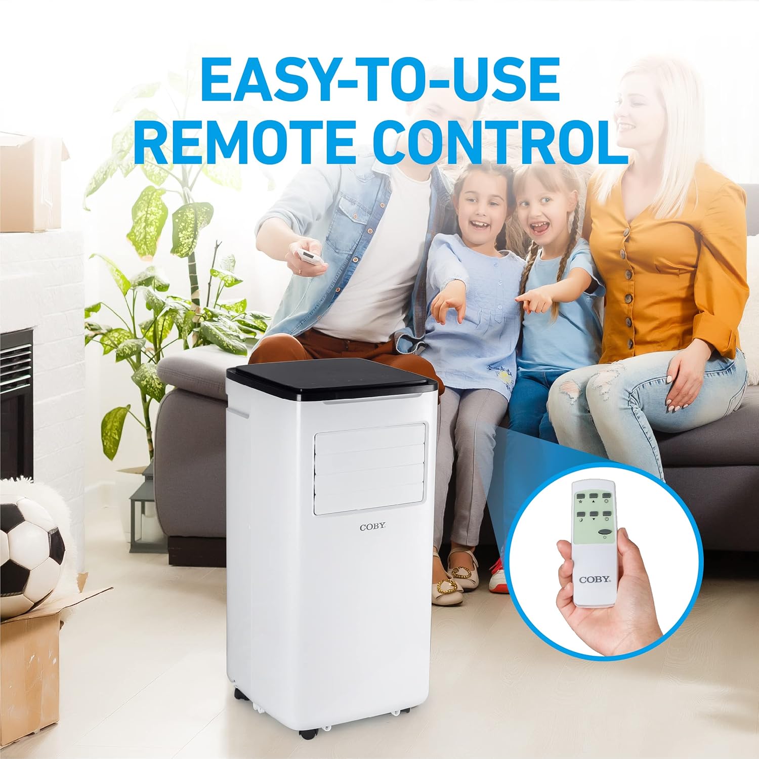 COBY Portable Air Conditioner 3-in-1 AC Unit Dehumidifier & Fan