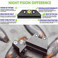 NIGHT FISION Suppressor-Height Tritium Night Sight Set for Glock