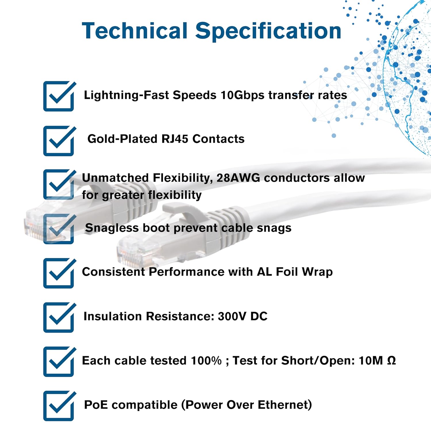 C2G Cat6a Snagless Unshielded (UTP) Slim Ethernet Patch Cable