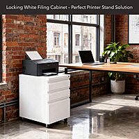 Mount-It! 3 Drawer Mobile File Cabinet with Lock and Wheels