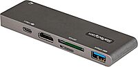 StarTech.com USB C Multiport Adapter for MacBook Pro/Air - USB Type-C to 4K HDMI, 100W Power Delivery Pass-Through, SD/MicroSD Slot, 2-Port USB 3.0 Hub - Portable USB-C Mini Dock (DKT30CMHSDPD)