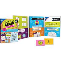 Carson Dellosa Train Your Brain: Fractions Classroom Activity Kit, Grade 2-4, Multi (111 pcs)
