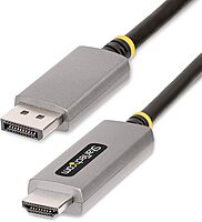 StarTech.com 6ft (2m) DisplayPort to HDMI Adapter Cable, 8K 60Hz, 4K 144Hz, HDR10, DP 1.4 to HDMI 2.1 Active Video Converter