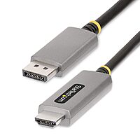 StarTech.com 6ft (2m) DisplayPort to HDMI Adapter Cable, 8K 60Hz, 4K 144Hz, HDR10, DP 1.4 to HDMI 2.1 Active Video Converter