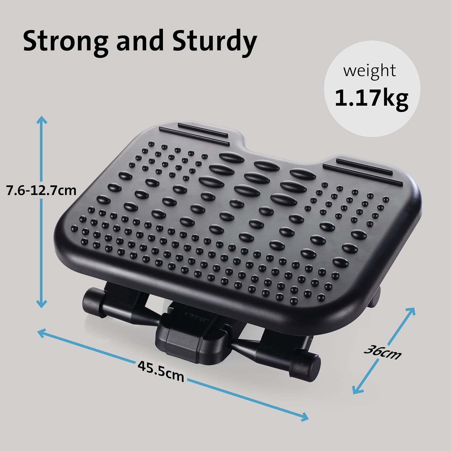 Kensington Sole Massager Exercising Footrest - Tilt - Gray