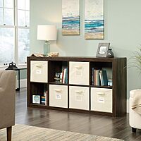 Sauder Stow-away Cube Storage 8-Cube Organizer/Pantry cabinets, Smoked Oak finish