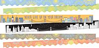 Barker Creek Double-Sided Border, Scalloped & Straight Edge, City Views, Trim out Bulletin Boards and Create Colorful Displays with 113' of Designer Double-Sided Border, Set of 3 (4039)
