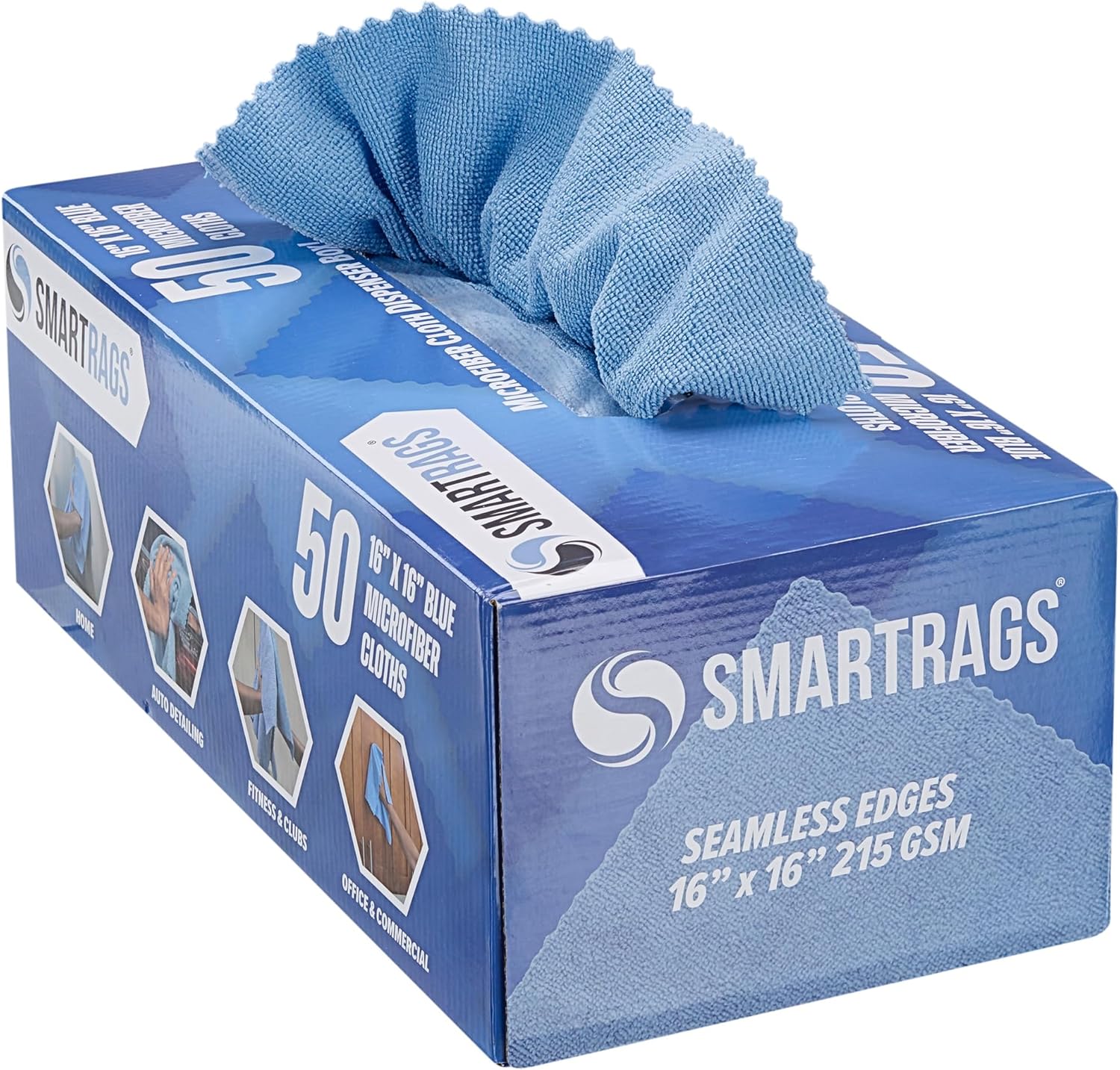 HOSPECO SmartRags Disposable Microfiber Towels, 16 x 16 in, 215 GSM