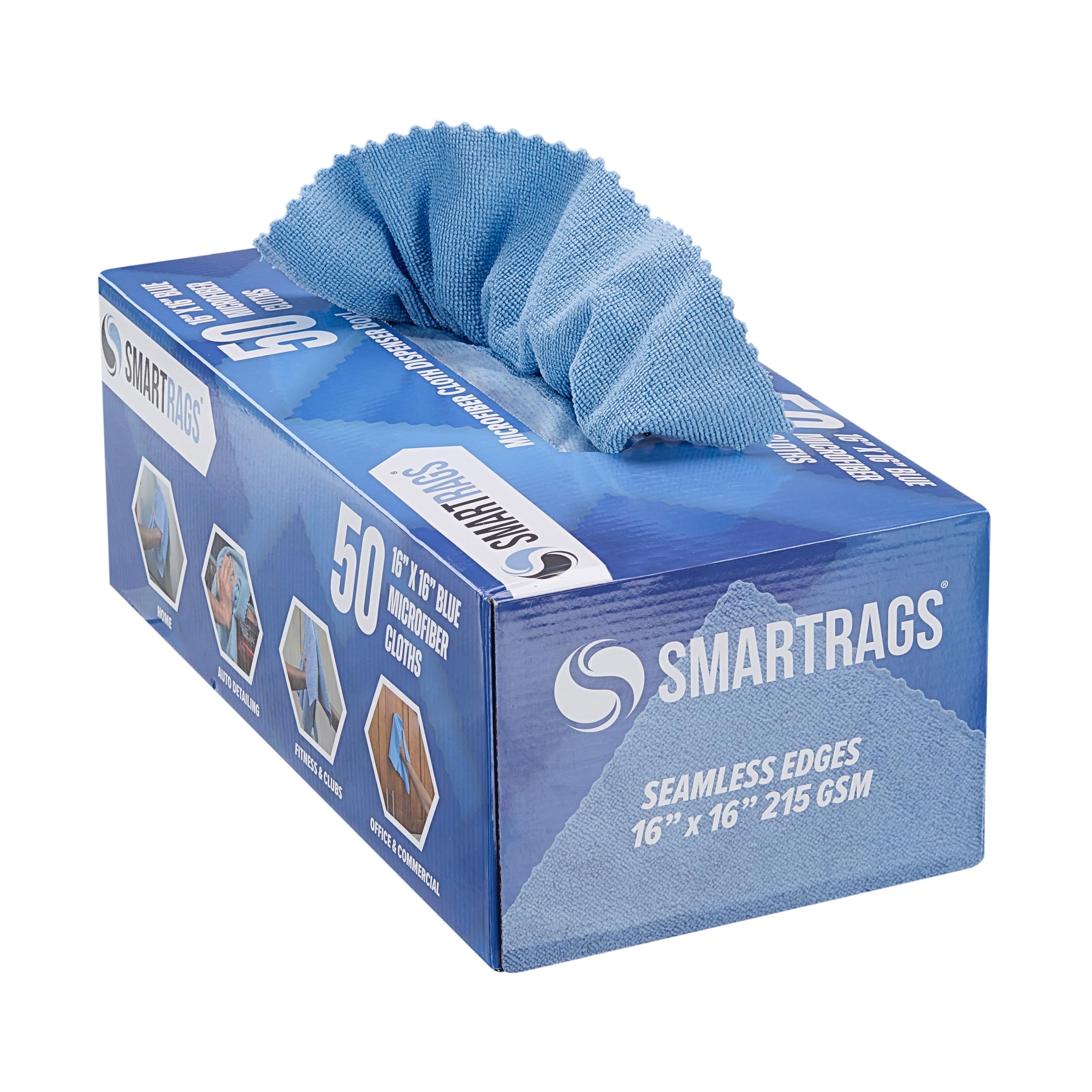 HOSPECO SmartRags Disposable Microfiber Towels, 16 x 16 in, 215 GSM