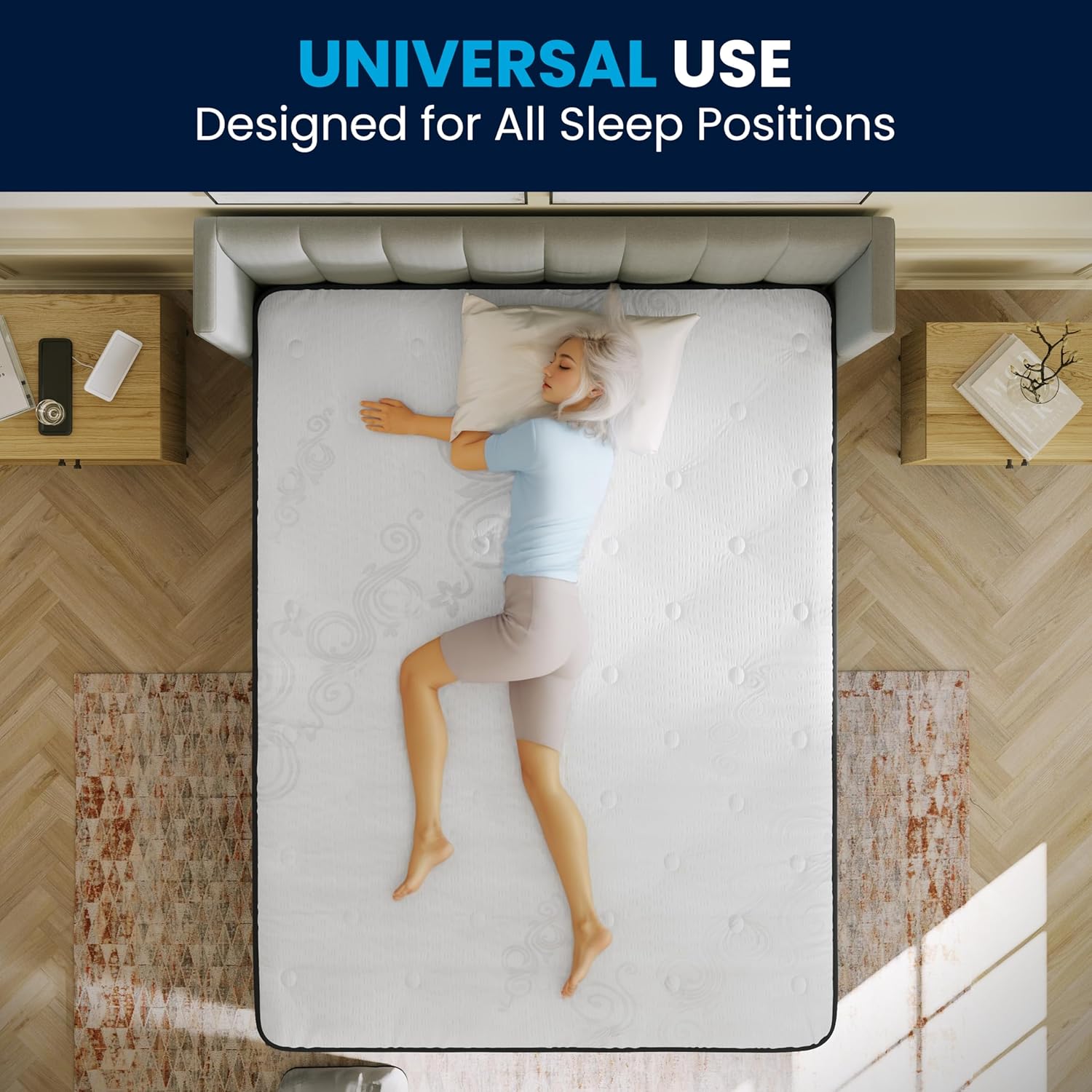 FLASH FURNITURE Capri Comfortable Sleep 12" Hybrid Pocket Spring and Foam Mattress in a Box