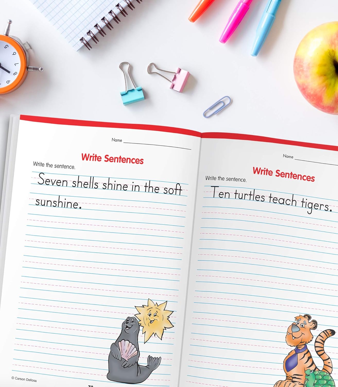 Carson Dellosa K-2 Printing Handwriting Workbook, Writing Book for Kindergarten