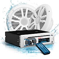 BOSS Audio Systems MCK508WB Marine Bluetooth Stereo & 6.5 Inch Speaker Kit