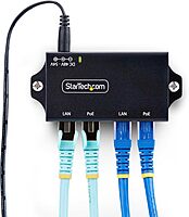 StarTech.com 2-Port PoE+ Injector, 10/100/1000Mbps, PoE/PoE+ (802.3af/at), 4X 10/100/1000BASE-T RJ45, 30W, Wall Mountable