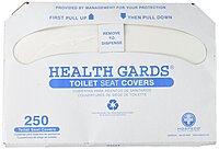Health Gards Toilet Seat Covers - Half-Fold White - 250/Pack, 20 Packs/Carton (5000)