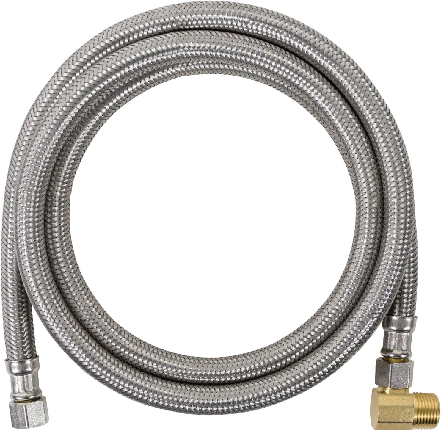 Certified Appliance Accessories Dishwasher Hose with 90 Degree MIP Elbow, Water Supply Line, 5 Feet