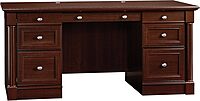 Sauder Palladia Executive Desk with Keyboard Tray and Cord Management
