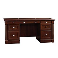 Sauder Palladia Executive Desk with Keyboard Tray and Cord Management