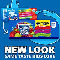 Capri Sun 100% Fruit Punch, Berry & Apple Juice Variety Pack Ready-to-Drink Juice (40 Pouches, 4 Boxes of 10)