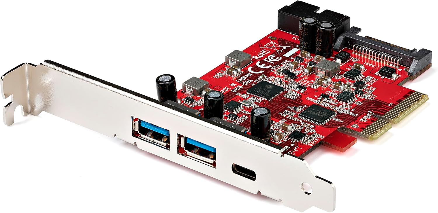 StarTech.com 5-Port USB PCIe Card - 10Gbps USB 3.1 Gen 2 PCIe Card w/ 1x USB-C & 2X USB