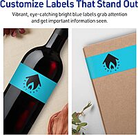 Avery Printable Rectangle Labels, Sure Feed Technology, 3" x 7", Bright Blue Labels, Print-to-The-Edge, Laser/Inkjet Printable, 30 Total, Great for Candles and Jars 30 labels