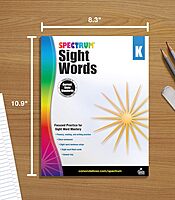 Spectrum Kindergarten Sight Words Workbook, Ages 5 to 6, High Frequency Reading and Writing Practice