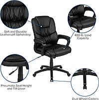 Flash Furniture Fundamentals Big & Tall Swivel LeatherSoft Office and Gaming Chair