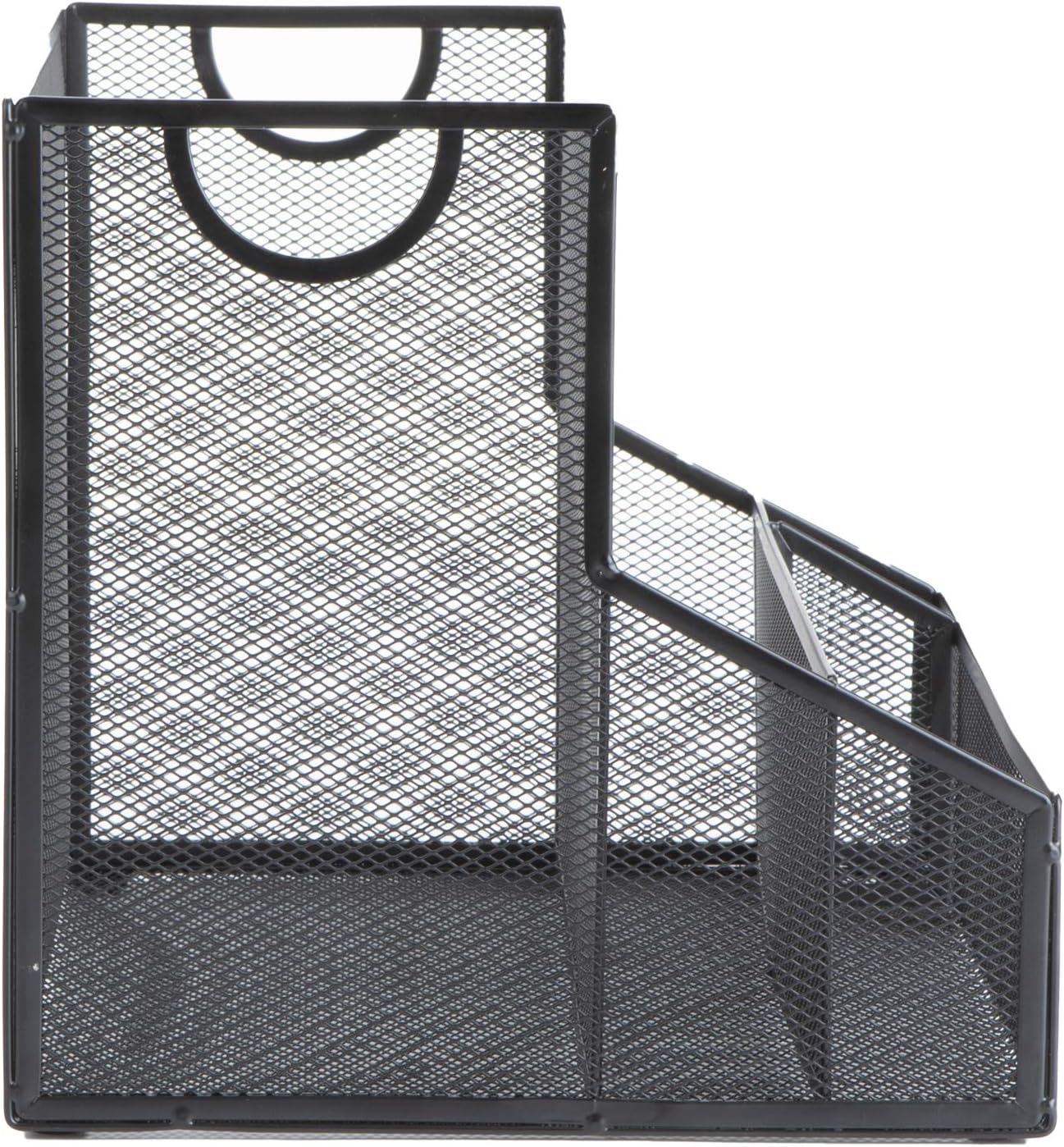 Mind Reader Desktop Organizer, Vertical File Storage, Letter Size, Office, Metal Mesh, 12.15" L x 9.5" W x 9.5" H, Black