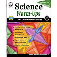 Mark Twain Science Warm-Ups Activity Book, Workbook for Grades 5 and Up, Space, Technology, Earth, Life, Anatomy, Physics
