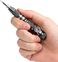 Kershaw TX-Tool (TXTOOL); 4.8 In. Single-Position Multifunction Magnetic Bit Driver; Includes T-6, T-8, T-10, #2 Phillips and Slotted Screwdriver Bit; 1.1 oz., Black