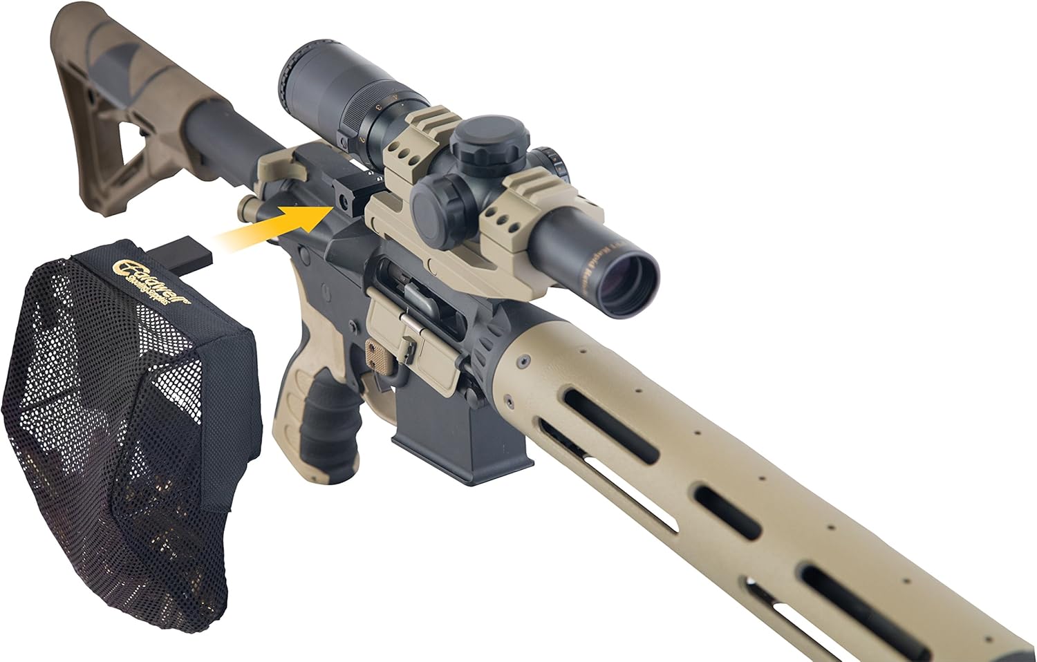 Caldwell Pic Rail Brass Catcher with Picatinny Mount and Heat Resistant Mesh Brass Catcher with Mount